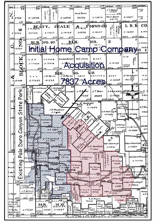Initial Home Camp Company Acquisition, 7837 acres