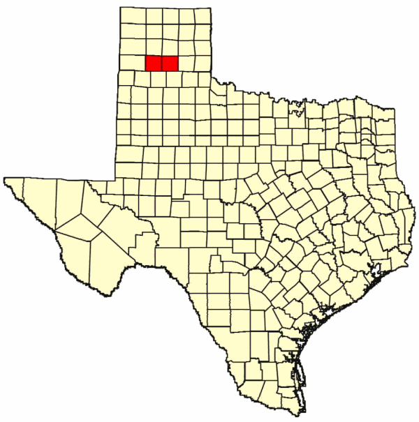 Location Map for Palo Duro Canyon State Park - Randall and Armstrong Counties