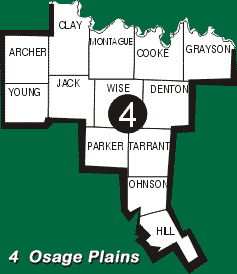 Texas Map 4 Regions