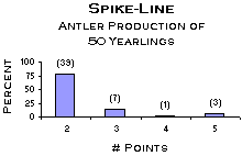 Antler Production of 50 Yearlings (Spike-Line)