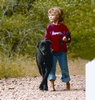 Young Girl and Her Dog at Lost Maples State Natural Area