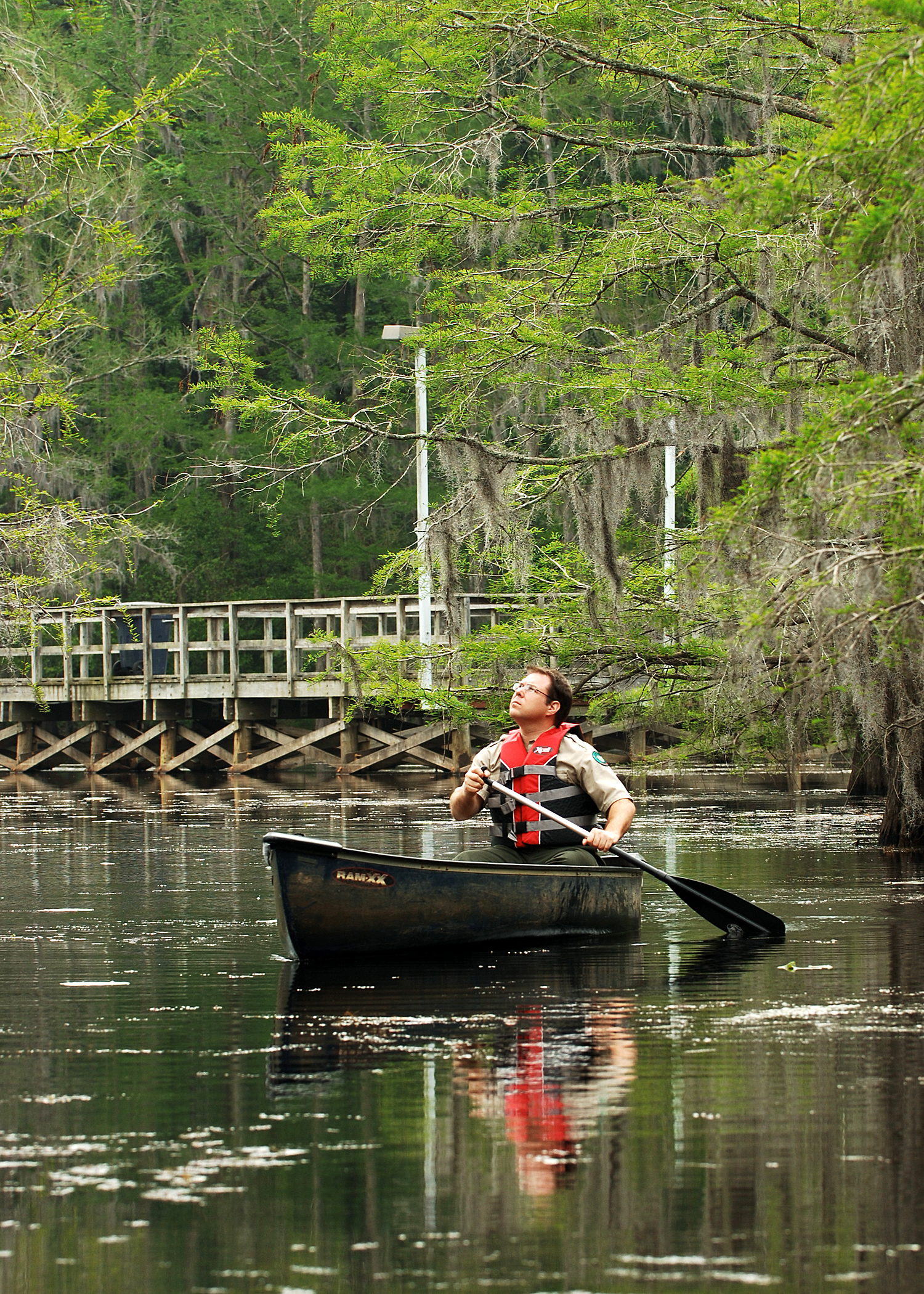 Paddling Caddo Lake, image by Chase Fountain TPWD