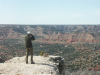 TPW Commissioner Mark Bivins of Amarillo Looks Out From the Fortress Cliffs Ranch Toward Palo Duro Canyon
