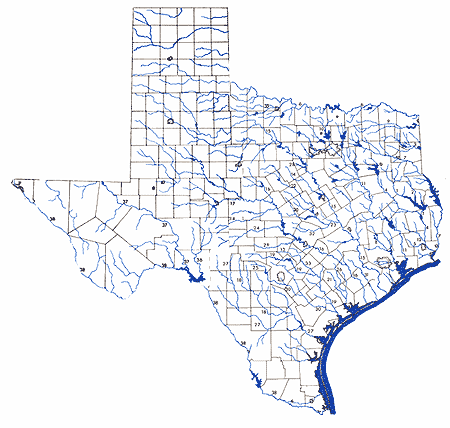 Texas Rivers Map