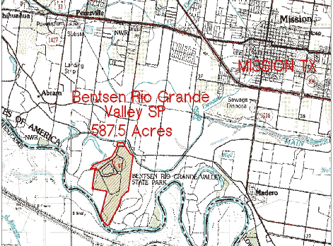 Bentsen Rio Grande Valley State Park, 587.5 acres