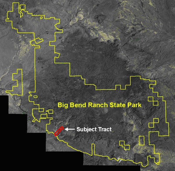 Site Map for Subject Tract at Big Bend Ranch State Park