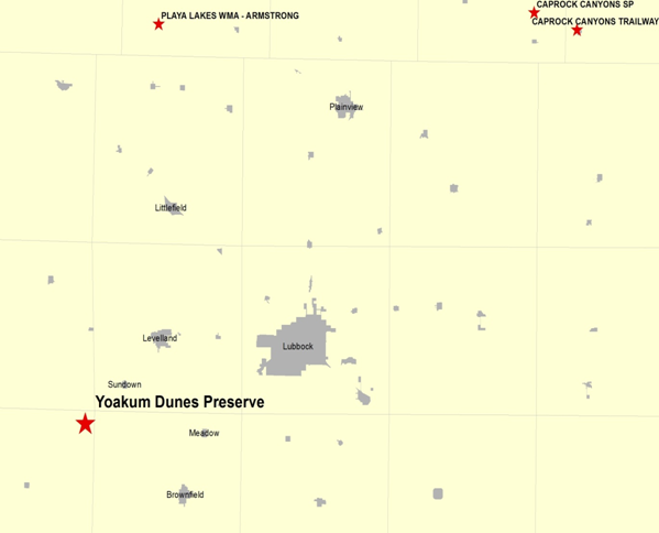 Vicinity Map - Yoakum Dunes Preserve
